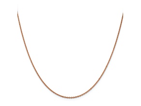 14k Rose Gold 1.4mm Diamond Cut Cable Chain