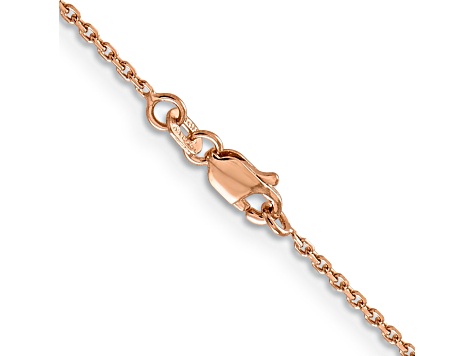 14k Rose Gold 1.4mm Diamond Cut Cable Chain