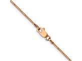 14k Rose Gold 0.9mm Box Link Chain