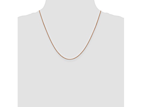 14k Rose Gold 0.9mm Box Link Chain