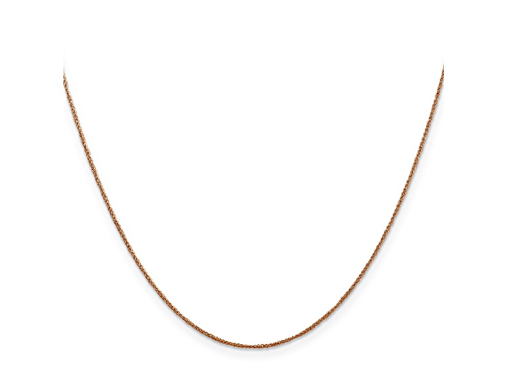 14K Rose Gold 0.7mm Rope Chain
