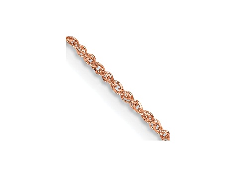 14K Rose Gold 1.1mm Rope Chain