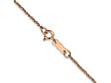14K Rose Gold 1.1mm Rope Chain
