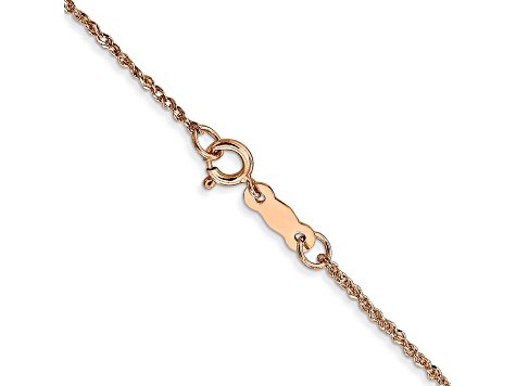 14K Rose Gold 1.1mm Rope Chain