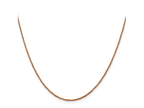 14K Rose Gold 1.1mm Rope Chain