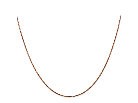 14k Diamond Cut Rose Gold 1.00mm Spiga Chain - VG122D | JTV.com