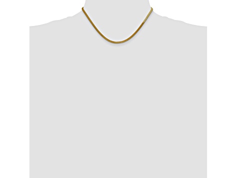 14k Yellow Gold 3.0mm Silky Herringbone Chain