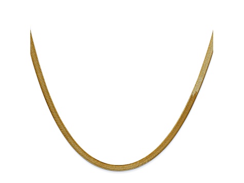 14k Yellow Gold 3.0mm Silky Herringbone Chain
