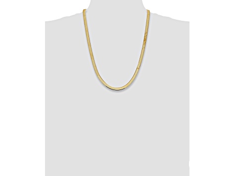 14k Yellow Gold 5.5mm Silky Herringbone Chain