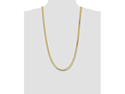 14k Yellow Gold 5.5mm Silky Herringbone Chain