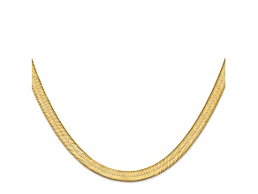 14k Yellow Gold 6.5mm Silky Herringbone Chain
