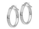 14K White Gold 3mm Small Hoop Earrings