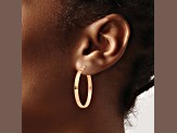 14K Rose Gold 3mm Large Hoop Earrings