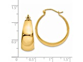 14k Yellow Gold 20mm x 23mm Polished Tapered Hoop Earrings