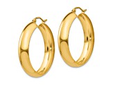 14k Yellow Gold 18mm x 6.75mm Hoop Earrings