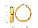 14k Yellow Gold 18mm x 6.75mm Hoop Earrings