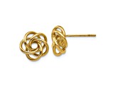 14k Yellow Gold Love Knot Earrings