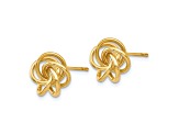 14k Yellow Gold Love Knot Earrings