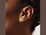 14k Yellow Gold Love Knot Earrings