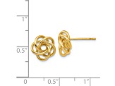 14k Yellow Gold Love Knot Earrings