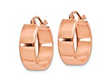 14k Rose Gold 16mm x 5.5mm Polished Hoop Earrings