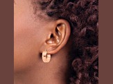 14k Rose Gold 16mm x 5.5mm Polished Hoop Earrings