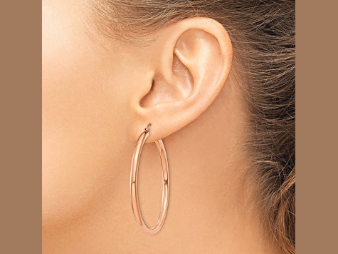 Ivy Flat 45mm Hoop Earrings, Gold – Zahra Jewelry