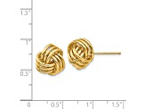 14k Yellow Gold Polished Triple Knot Post Earrings