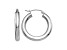 14K White Gold Polished 4mm Lightweight Tube Hoop Earrings