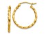 14k Yellow Gold Twist Polished Hoop Earring