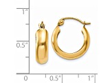 14k Yellow Gold 10mm x 4.75mm Polished Round Hoop Earrings