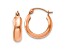14k Rose Gold 15mm x 4.75mm Polished Round Hoop Earrings