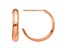 14k Rose Gold Polished Bangle Hoop Earrings