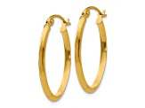 14k Yellow Gold 13mm x 2mm Oval Hoop Earrings