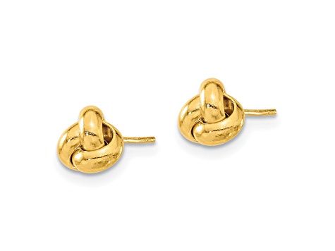 14k Yellow Gold Gold Polished Love Knot Post Earrings