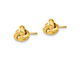 14k Yellow Gold Gold Polished Love Knot Post Earrings