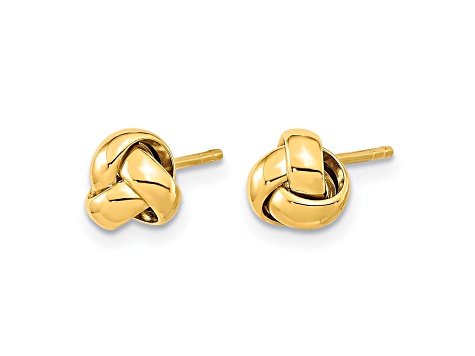 14k Yellow Gold Gold Polished Love Knot Post Earrings