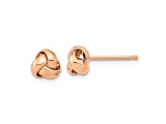 14k Rose Gold Polished Love Knot Post Earrings