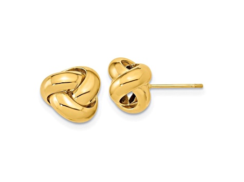 14k Yellow Gold Polished Love Knot Post Earrings