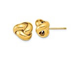 14k Yellow Gold Polished Love Knot Post Earrings
