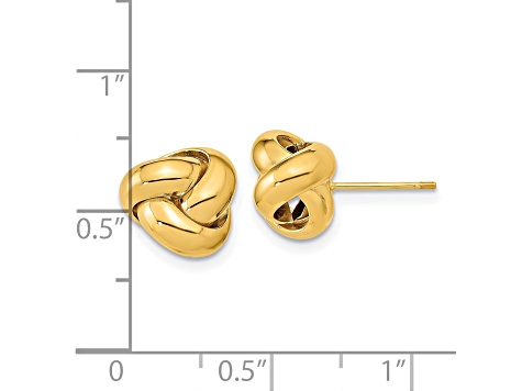 14k Yellow Gold Polished Love Knot Post Earrings