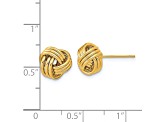 14k Yellow Gold Polished Triple Love Knot Post Earrings