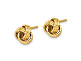 14k Yellow Gold Polished Love knot Post Earrings