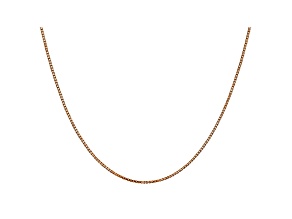 14k Rose Gold 1.1mm Box Link Chain 16"