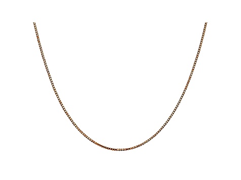 14k Rose Gold Box Link Chain 30