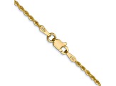 14k Yellow Gold 1.50mm Diamond Cut Rope with Lobster Clasp Chain 16"