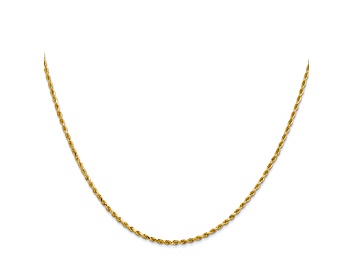 14K Rose Gold 1.50MM Diamond-Cut Rope Link Bracelet 7 