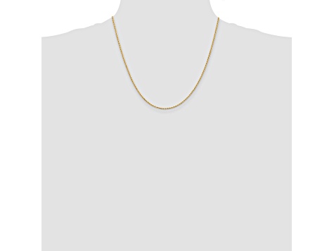 14k Yellow Gold 1.50mm Diamond Cut Rope with Lobster Clasp Chain 20"