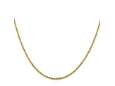 14k Yellow Gold 1.50mm Diamond Cut Rope with Lobster Clasp Chain 24"