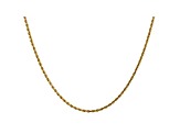 14k Yellow Gold 1.75mm Diamond Cut Rope with Lobster Clasp Chain 24"